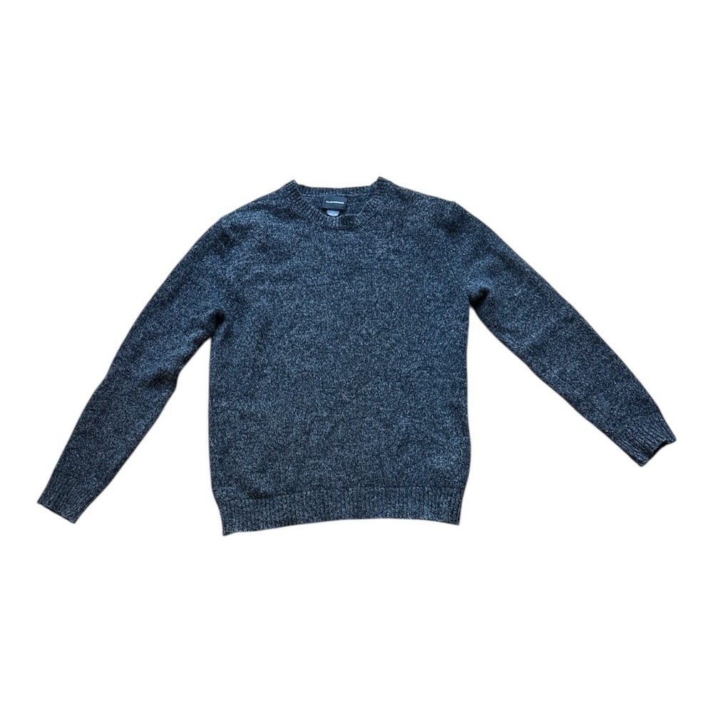 Club Monaco Speckled Knit Sweater Women's Dark Gray Wool Blend Crew Neck